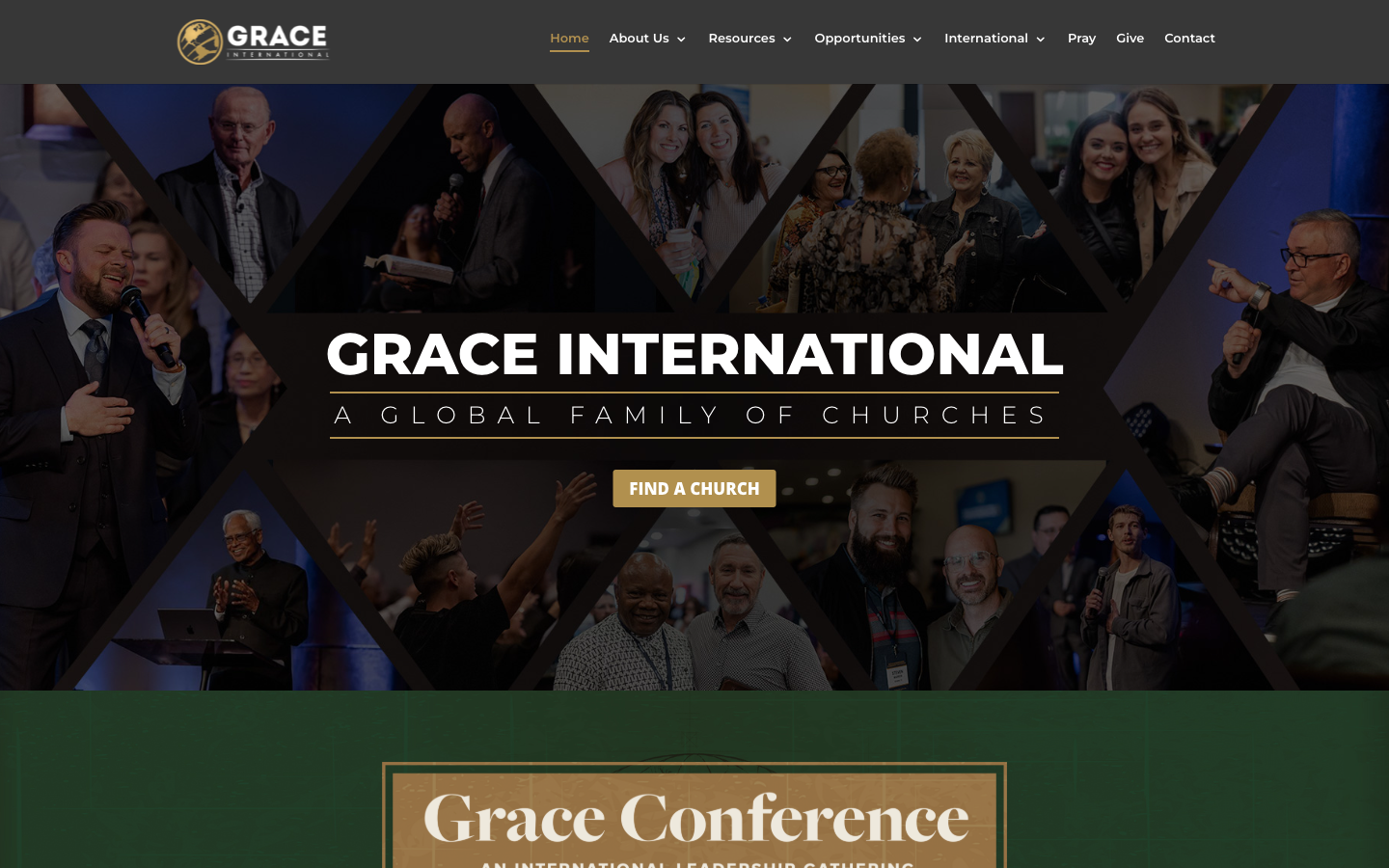 Grace International website screenshot